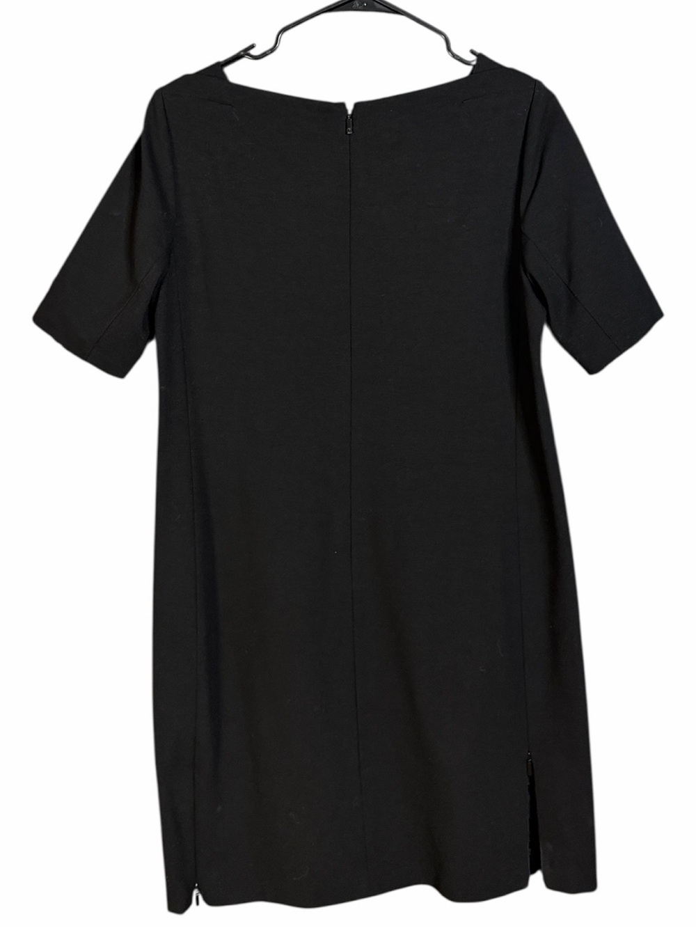 Lafayette 148 New York Black Cyra Lace Panel Square-neck Women's Medium - Picture 4 of 10